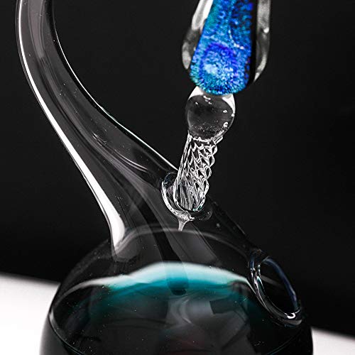 Earlyred Glass Dip Pen Washing Holder Crystal Inkwell Signature Fountain Pen Seat Office Student Graduation Birthday Present Gift (Penholder only)