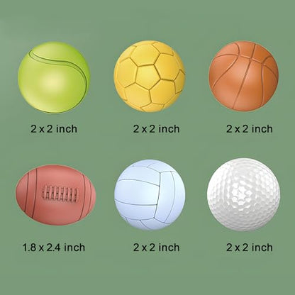 Baby Sensory Balls, Soft Rubber Balls for Toddlers 1-3, Montessori Sensory Bath Toys 6 to 12 Months, Kids Soccer Ball, Sport & Outdoors Baby Ball, 6 Rubber Soft Toys for Kids - style: Baby Sport Balls