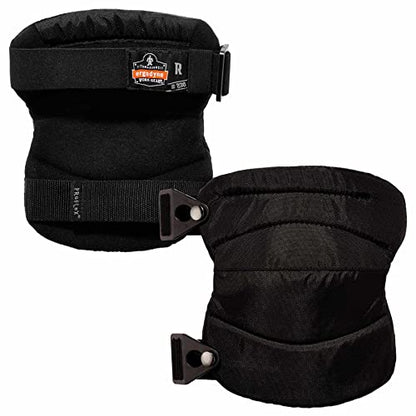Ergodyne ProFlex 230 Soft Cap Knee Pads, Buckle Closure, Black - style: Buckle Closure