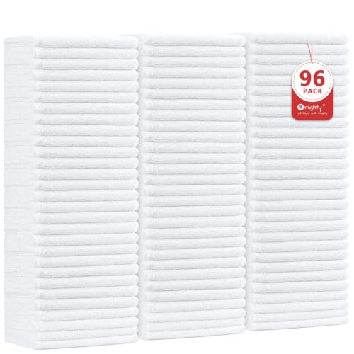 Orighty White Hand Towels Bulk, 96-Pack Microfiber Gym Towels, 16x28 inch - color: White, size: Pack of 96
