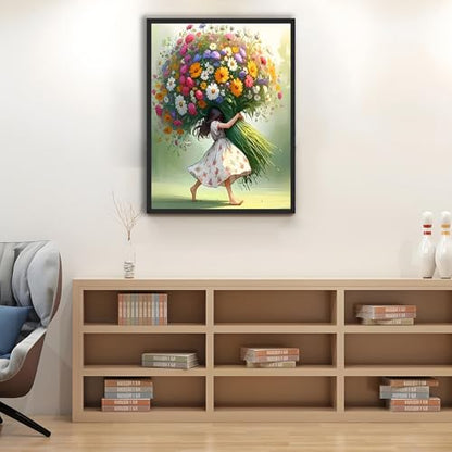 Shouruihua Diamond Painting Kits for Adults, Fairy & Flower Diamond Art Kit | Gem Art, Diamond Dotz Kits, Diamond Dots, Wall Art, Adult Crafts, Full Round Drill Diamond Painting Kits, 11.8x15.7 in - color: Fairy & Flowers