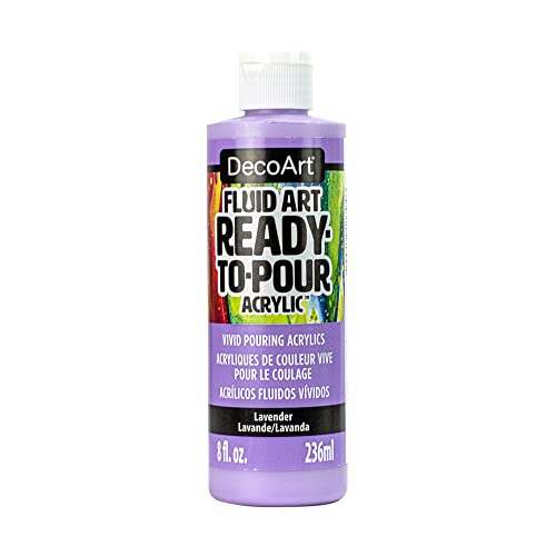Deco Art DecoArt FluidArt Ready-To-Pour Acrylic Paint 8oz-Lavender - color: Lavender