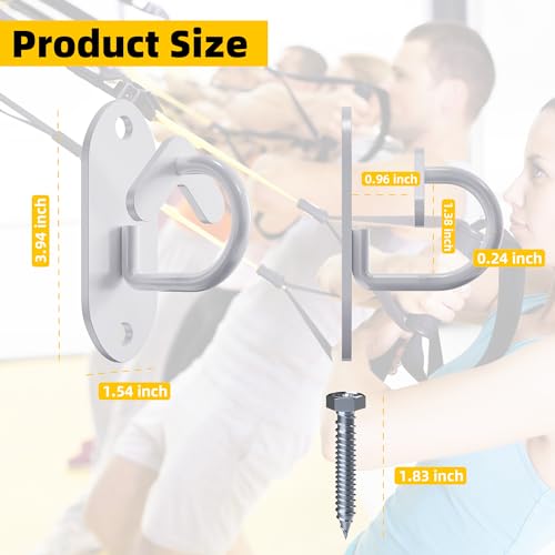 Resistance Band Wall Anchors System, Wall Mount Workout Anchors for Exercise Bands, Space-Saving Home Gym Hooks for Different Levels Strength Training,Fitness - color: Heart Hooks-White-3Pcs