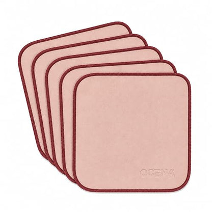 OCENA Pocket Sweat Towels & Microfiber Handkerchiefs, 5-Pack, 10 x 10 in - color: Pink