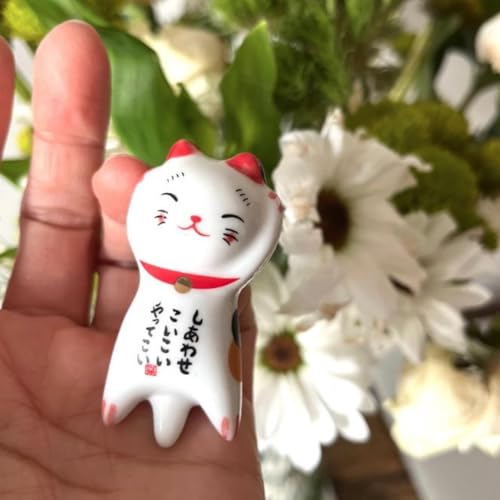 Ceramic Inkwell Set with Cute Cat Pen Rest - Calligraphy Ink Pot and Silicon Dinky Dip Holder for Dip Pens Portable Travel Inkwell Set for Calligraphy Glass Dropper Bottle