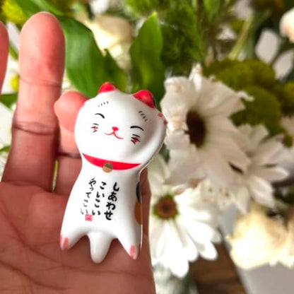 Ceramic Inkwell Set with Cute Cat Pen Rest - Calligraphy Ink Pot and Silicon Dinky Dip Holder for Dip Pens Portable Travel Inkwell Set for Calligraphy Glass Dropper Bottle