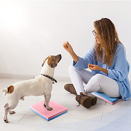 Yes4All Exercise Balance Pad, Non-Slip Foam Kneeling Pad - color: Rose quartz/Serenity - L - (15,5" x 13,5" x 2,4"), size: Large
