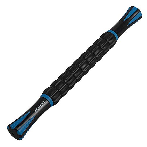 YANSYI Professional 9-Roller Deep Tissue Massage Stick - Portable Muscle Recovery Roller for Athletes, Relieves Post-Workout Soreness & Leg/Back Pain - Portable Physio Tool (Blue 1) - color: Blue 1