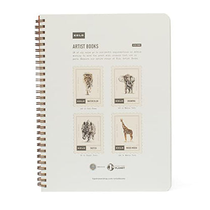 Kolo 7x10 Drawing Book, Spiral Bound, 100lb/163gsm, Ideal for Graphite and Colored Pencil