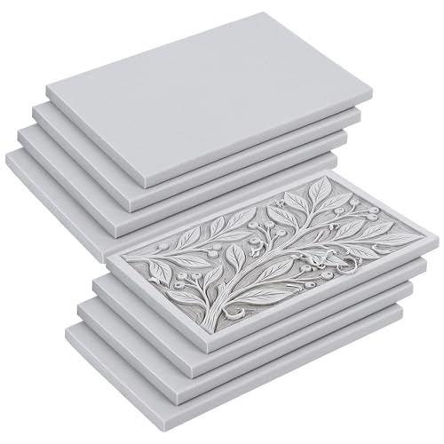 SGHUO 8pcs 4"x6" Gray Rubber Linoleum Blocks for Printmaking | Gray Rubber Carving Blocks, Linoleum for Printmaking, Stamp Making Kit, DIY Art Crafts Projects Linocut Supplies Artists - color: Gray, size: 8PCS