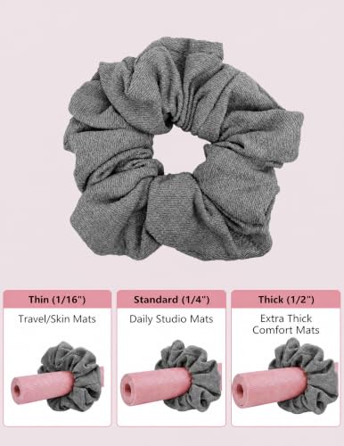 Yoga Mat Scrunchie Yoga Mat Strap Carrier Pilates Mat Holder - color: Light Gray