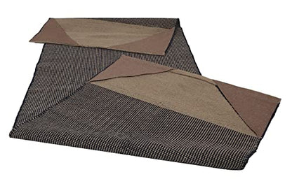KD Willmax Yoga Mat Towel Non Slip Cotton Rug Blanket Cover with Pockets - color: GREY-NAVY