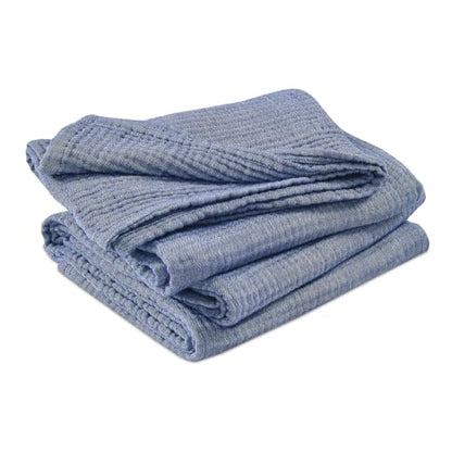 EMME Muslin Blankets for Adults, Cotton Large Throw Blanket 4-Layer, Couch Breathable Gauze Soft Lightweight Bed Blankets, Two-Tone Weave Design, Pre-Washed Softer Touch (Heather Navy, 50"x70") - color: 01 - Navy, size: Large Throw (50" X 70")