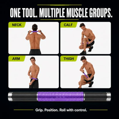 Muscle Roller Massage Stick for Legs Massager Roller-Calf Roller Deep Tissue Release Muscle Soreness, Trigger Points for Legs, Neck, Calves, Thighs, Shins, Back - color: Purple