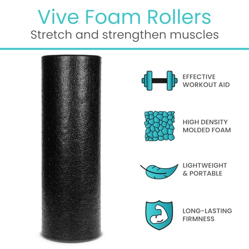 Vive High Density Foam Roller (18 inch) - Large Foam Roller for Exercise - size: 18" (Inches)