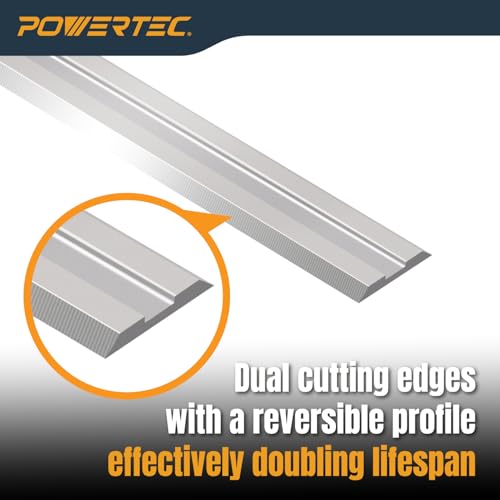 POWERTEC 3-1/4 inch HSS Planer Blades 2 PK for WEN 6530, DeWalt DCP580B, PORTER-CABLE PC70THP, RYOBI P611, BOSCH PK2632K, Makita XPK01Z, Craftsman, Skil Hand Planer, Replacement Electric Planer Blades - size: 2 Pack