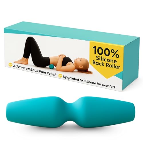 Foam Back Roller for Back Pain Relief, Upgraded to Flexible Silicone, Ultra Roll Takes Pressure off the Bones and Into the Deep Muscles, Softer than Hard Foam Rollers but Delivers Deeper Muscle Relief