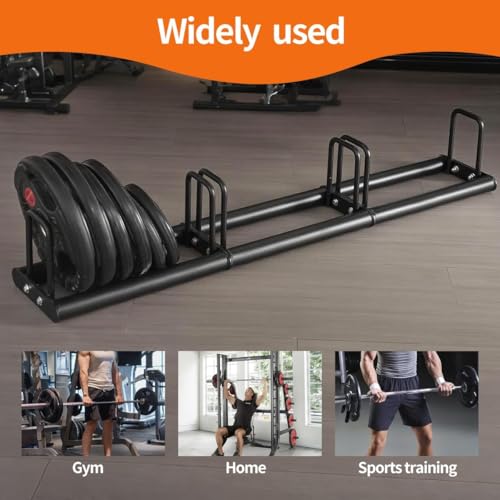 Weight Plate Rack - Modular Olympic Bumper Plate Rack 660 LBS | Heavy-duty welded steel holds up to 660 lbs, anti-pinch wide slots for easy plate changes, modular fit for Olympic bumpers