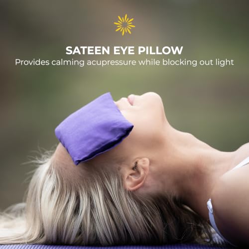 6 Piece Restorative Yoga Kit | Includes 1 Yoga Bolster (24"x12"x6"), 2 Blocks (4"x6"x 9"), 1 6ft D-Ring Strap, 1 Mexican Blanket, 1 Unscented Eye Pillow - color: Sage- Option 2