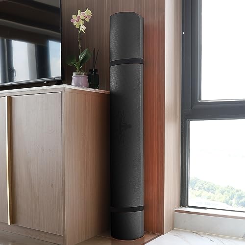 Hatha Yoga Large TPE Yoga Mat 6'x4'x1/2" Extra Thick Non-Slip Exercise Mat - for Yoga Pilates & Home Gym Workouts - color: Black