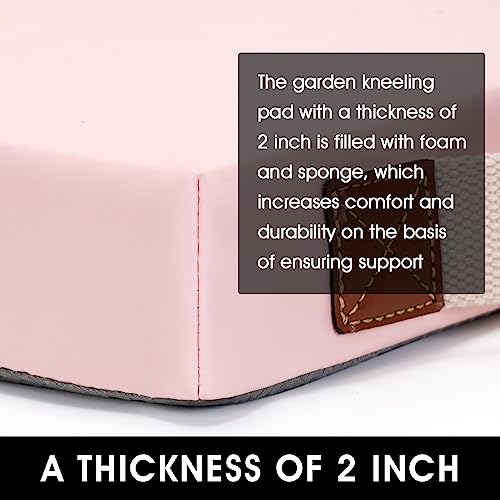 HappyPicnic Waterproof Garden Kneeling Pad, 2in Thick, Pink, 1 Pack | Soft High-density Foam knee Support, with Handle, Easy to Clean, Non-slip, for Gardening, Yoga, Prayer, Housework, Exercise - color: Light Pink
