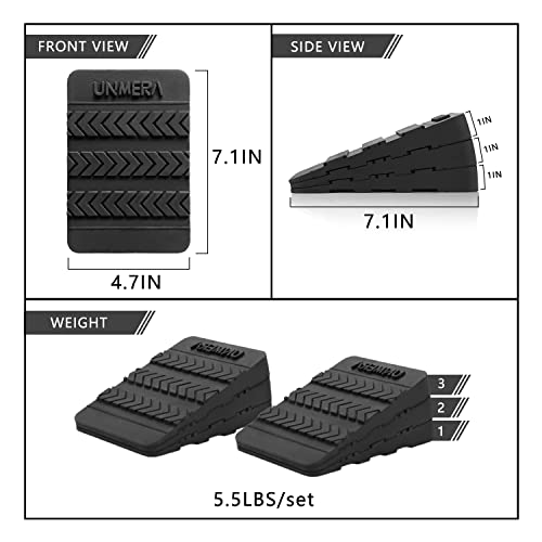 UNMERA Squat Wedge Block 6PCS Adjustable Non-slip Rubber Squat Ramp
