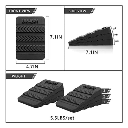 UNMERA Squat Wedge Block 6PCS Adjustable Non-slip Rubber Squat Ramp
