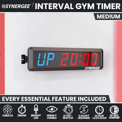 Synergee 16.5" Interval Timer – Programmable Wall Mounted Clock - color: A) Medium 16"