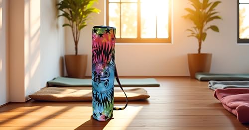 INDIAN CRAFT CASTLE ICC Yoga Mat Bag Carrier Full-Zip Exercise Yoga Mat Carry Bag for Women Men with Multi-Functional Storage Pockets and Adjustable Shoulder Strap 26X6 Inches - style: Multi Sun