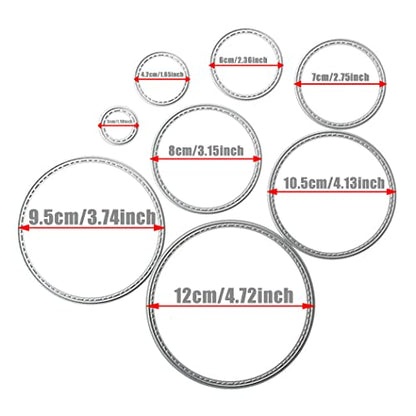Big Round Cutting Dies Handmade DIY Paper Cards Album Decoration Stencils Template Embossing for Card Scrapbooking Craft Circle - style: Big Round