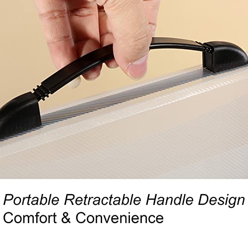 12x16.5 Art Portfolio Case A3 PP Plastic Transparent Black Pack of 1 | Oxford Cloth Edge Waterproof Fits 11x14 Photo Prints and Art Paper - color: Black