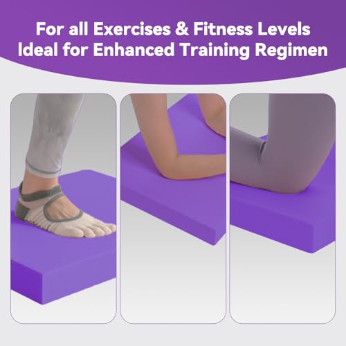 Large Thick Balance Pad Non-Slip Stability Trainer Yoga & Pilates - color: Purple