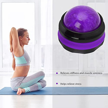 Coolrunner Massage Ball, Manual Roller Massager, Handheld Self Massage | Therapy and Relax Full Body Tools for Sore Muscles, Shoulders, Neck, Arms, Legs, Back, Foot, Body - color: Purple