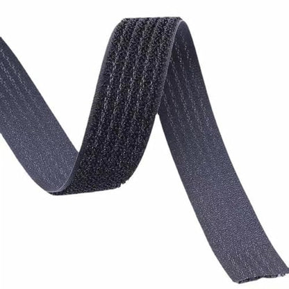 16Ft x 1In Adjustable Cable Straps with 25 Metal Buckles, Black Reusable Fastening Cable Ties, Wire Management, Free Cut Length, Hook and Loop Securing Strap for Cable Tidy (16Ft x 1In)