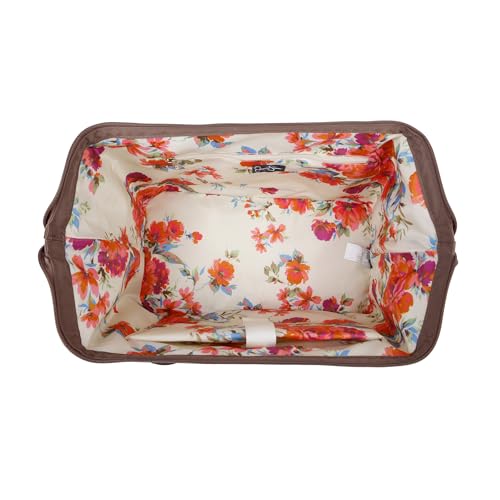 Jessica Simpson Countryside Weekender Duffel 100% Polyester Drop Bottom Bag - color: Mocha Mousse