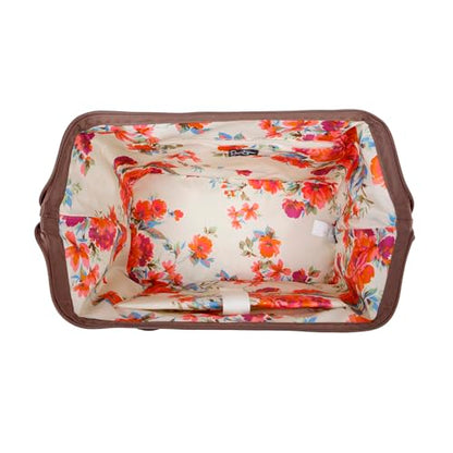 Jessica Simpson Countryside Weekender Duffel 100% Polyester Drop Bottom Bag - color: Mocha Mousse