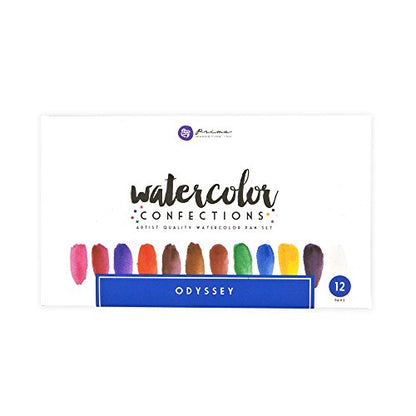 Prima Marketing Watercolor Confections ART PHILOSOPHY Confections Watercolour Pans Odyssey 12pk