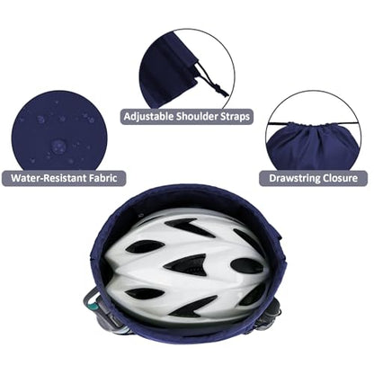 WANDF Drawstring Backpack, Gym String Bag with Shoulder Pad - color: M, Navy Blue, size: Medium