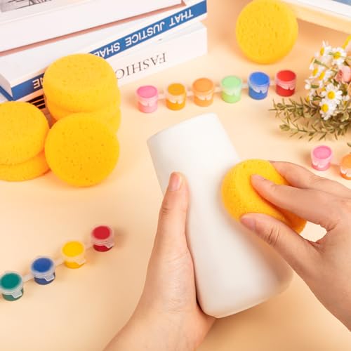 24Pcs Round Craft Sponge, Pottery sponges for Leather Care, Horse Tack Maintenance and Versatile Crafting - style: 3F-SyntheticSponges24PCS