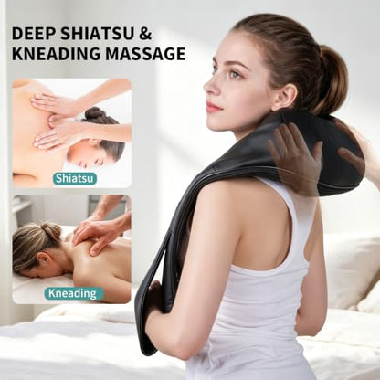 Neck Massager with Heat Deep Tissue Electric 3D Kneading