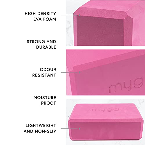 MYGA Yoga Block,Lightweight EVA Foam Yoga Brick,High Density Non-Slip Block for Yoga Poses, Pilates, Balance and Flexibility - color: Plum, size: One Size