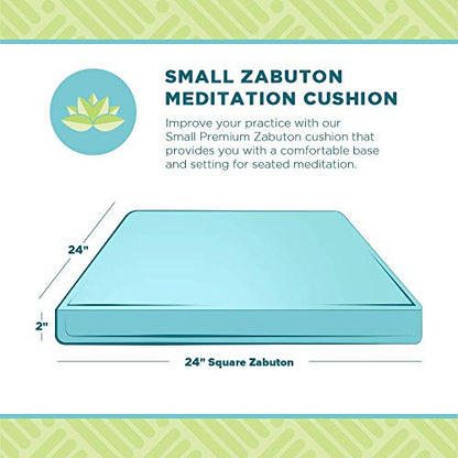 Bean Products Zabuton Meditation Cushion, Cotton Filled Pillow - Black | 2 Piece Standard Meditation Cushion, Washable Removable Cover, Comfortable Kneeling Pad, 24x24x2 100% Cotton - Made in USA - color: Black, size: Standard 24x24x2