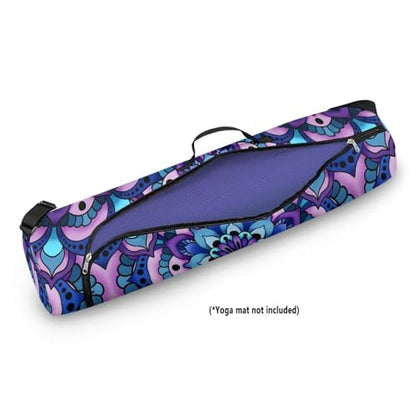 Yoga Mat Bag Portable Yoga Mat Holder with Adjustable Strap Lighweight Gym Tote Bag with Handle - color: Boho Mandala