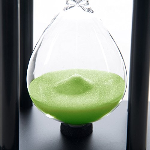 60 Minutes Hourglass, Wood Sand Timer, Green | 4 x 4 x 8 inch Sand Clock - color: Green, size: 60 min