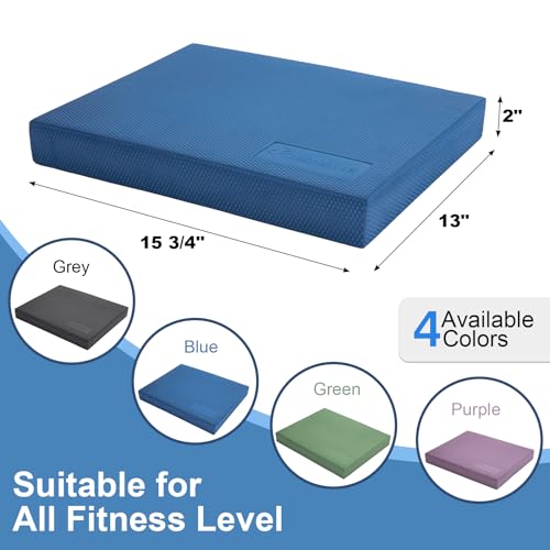 StrongTek Foam Balance Pad & Cork Yoga Mat Set – Non-Slip Stability Pad and Eco-Friendly Yoga Mat for Exercise, Pilates, Physical Therapy & Home Fitness