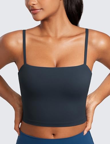 CRZ YOGA Butterluxe Cami Crop Tank Tops - color: True Navy, size: X-Small
