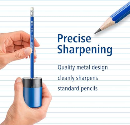 Staedtler Small Pencil Sharpener with Lid (12 Pack) | premium quality sharpener with screw-on lid, compact size for pencil case and work-station, 511 63BK - size: 12 Pack