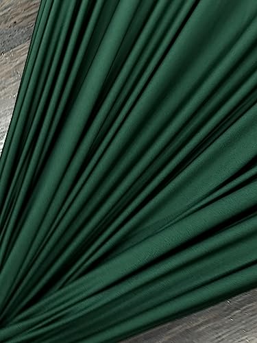 Premium Nylon Lulu Yoga Spandex Fabric - Ultra-Soft & Stretchy 4-Way Stretch Fabric by The Yard - Perfect for Activewear and Swimsuit Fabric, and More -1 Yard - 58 Inch Width (Hunter Green) - color: Hunter Green