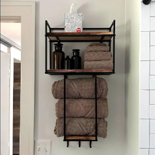 MOUGIGI Towel Rack Wall Mounted - Space-Saving Design for Small Bathrooms | Versatile Organizer for Towels, Blankets, and More - Ideal for RVs and Hotels