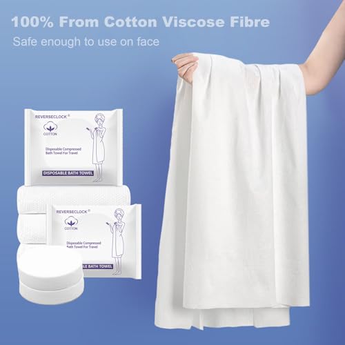 10 Pack Disposable Bath Towels for Travel Compressed Towels Large 55''X28'' - size: L size-10pcs 55.1"x27.5"